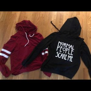 Adult med and small hoodie